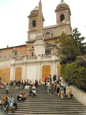 The Spanish Steps - upper part. The Spanish Steps were built in the 1720's.