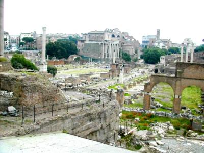Roman Forum - the square. Mostly from the Republic period (509 - 27 b.c.e.). Political, religious and commercial center.