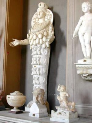 Sculpture of Artemis: Goddess of fertility (for obvious reasons). It is in the Vatican Museum.