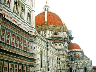 Dome of Duomo - by Brunelleschi (1460's) - architectural marvel - largest dome in world in 1400's - built without scaffolding