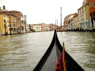 The Grand Canal as seen from our gondola.