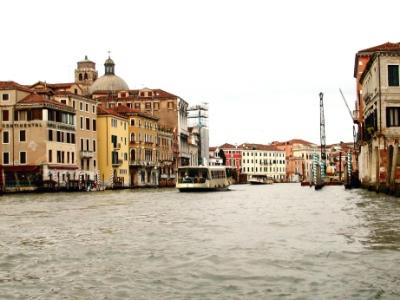 The Grand Canal. Photo taken from a water taxi going to the Basilica.