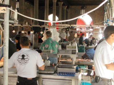 The fish market near the Rialto Bridge