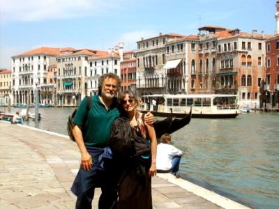 Judy and Richard near the Rialto Bridge. Lots of palaces in Venice built with wealth from being a trading power (1000-1400).