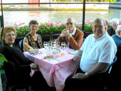 Left to right clockwise: Helen, Pat, Len and Ray