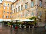 Outdoor cafe on Piazza di Santa Maria in Trastevere. We ate dinner at this cafe.