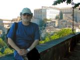 Richard with Todi in the background. Near the upper funicular stop. We walked to the city center from here.