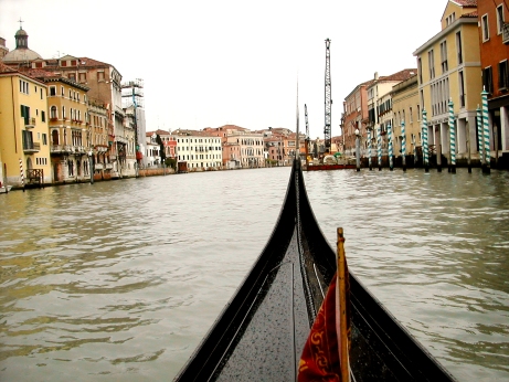 The Grand Canal as seen from our gondola.