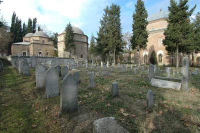 Bursa Muradiye tombstones and turbeler