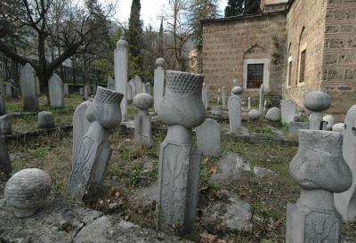 Bursa tombstones at Muradiye