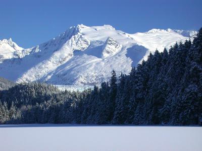 Auke Lake winter scene