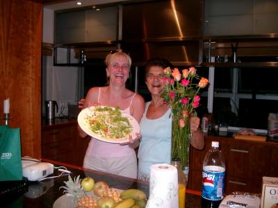 salad and the flowers...