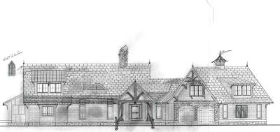 Artist's rendering of house front (dormers will be gables)