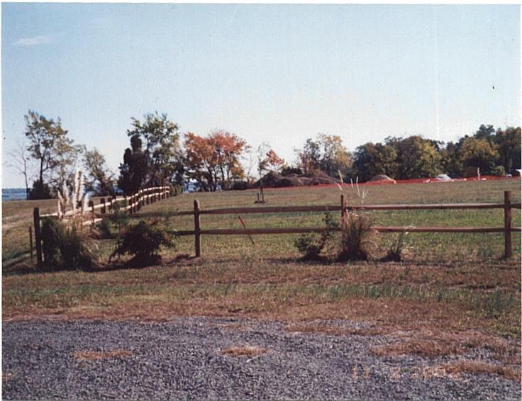From our road, looking up towards the home site (note Gus fence!)