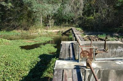 View across dam
