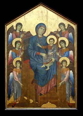 La Vierge et l'Enfant  Entourés d'Anges  (1270) par CIMABUE