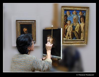 Copying Le Condotierre by antonello da Messina