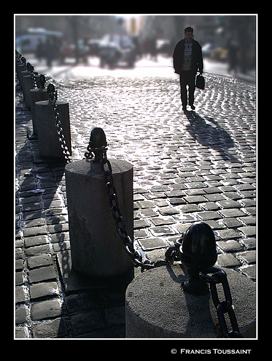 Lonely walk, at St Germain des prs