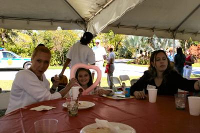 The Beks at party.