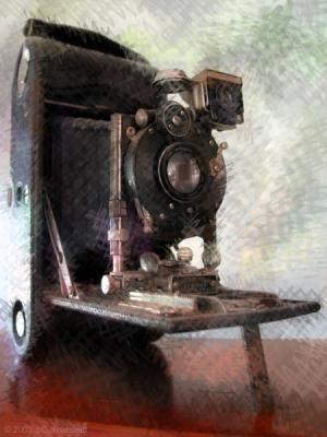 Old Kodak Camera w/Scribble filter