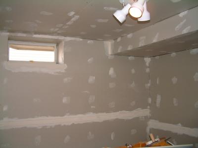 A little of everything: Taped seams; Inside corner on soffit; Corner piece on bottom of window box; Filled screw holes
