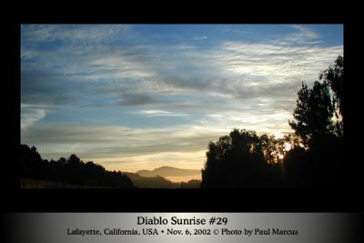 Sunrise illuminating Mount Diablo.