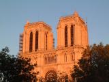Sunset beams on Notre Dame - Sept 2004