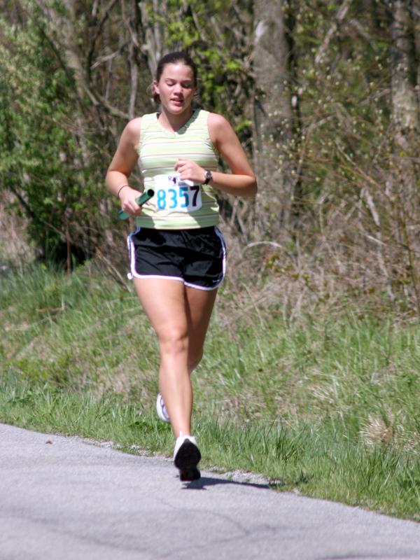 Janna running the 7th leg
