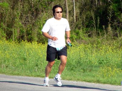 Jon running 2nd leg