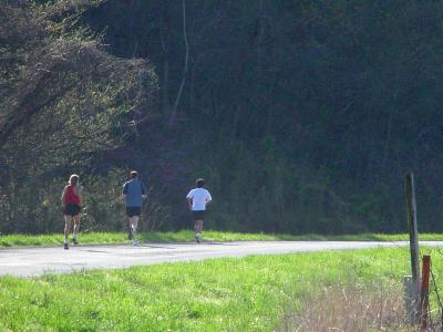 Jon running 2nd leg