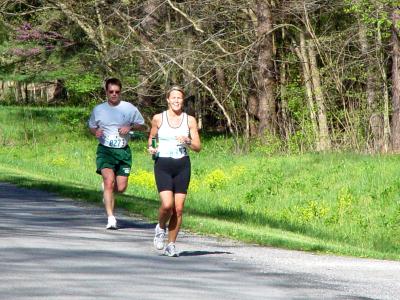 Meg running 3rd leg