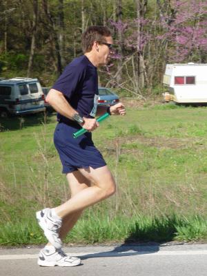 Garry running 4th leg