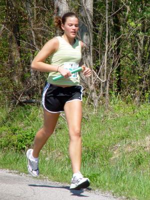 Janna running the 7th leg
