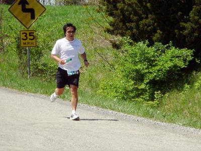 Jon at the end of leg 10
