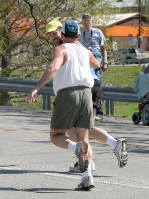 Terry handing off to Greg at 5th exchange