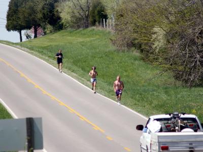 Garry running the 12th leg