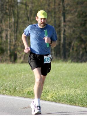Greg running the 21st leg