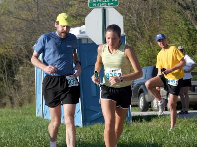 Greg handing off to Janna at 22nd exchange