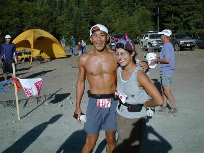 Katti & me after the race - gotta love the cat ears