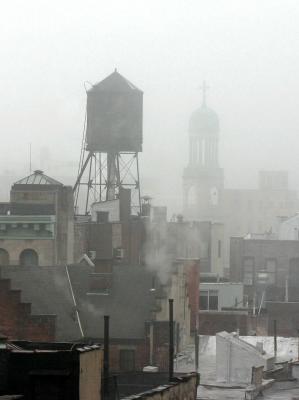 Foggy View from LaGuardia Place - Western Horizon