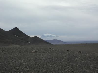 Volcano-landscape beside the road