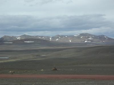 Volcano-landscape beside the road