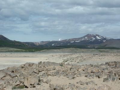 Sulphur-steam and bubbling mud on the Solfataren-fields