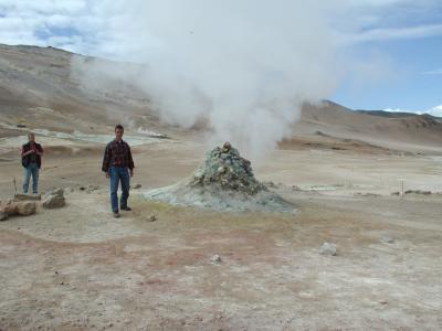 Sulphur-steam and bubbling mud on the Solfataren-fields
