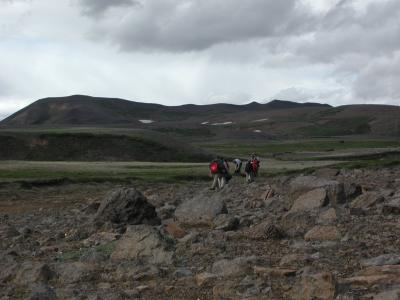 Walking back to the camping-site