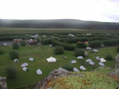 Camping-site in the Asbyrgi-Canyon
