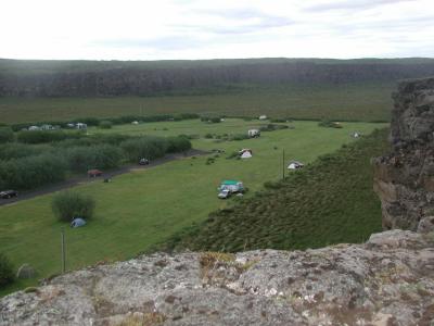 Camping-site in the Asbyrgi-Canyon