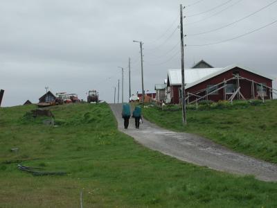 Walking through a fishing-village