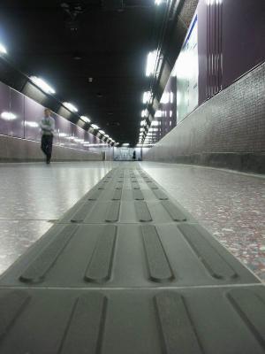 subway - part of the underway passengers of the MTR (the underground train system)