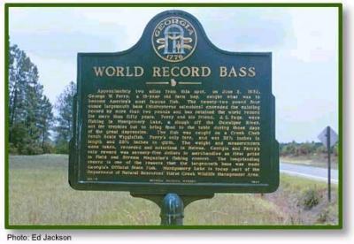 World Record Bass Marker Near Jacksonville, Ga.